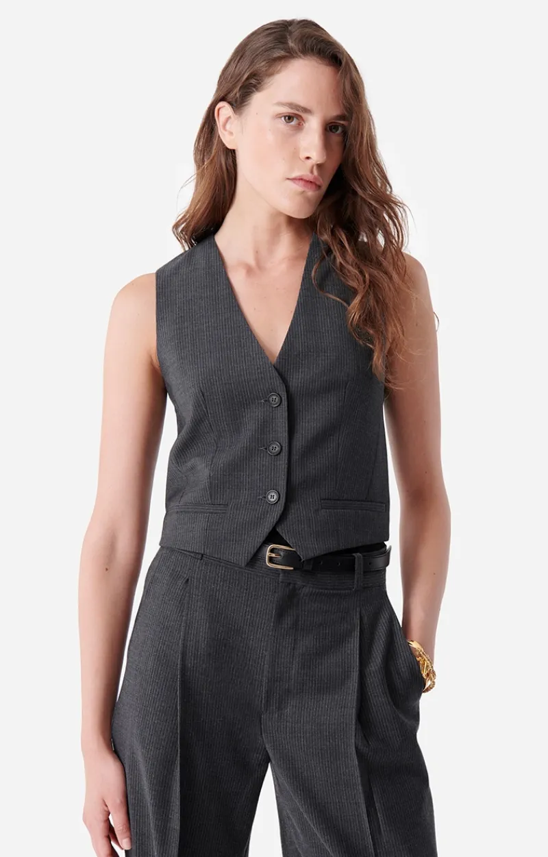 Vanessa Bruno Gilet De Costume Denso En Laine Mélangée^ Chemises & Tops